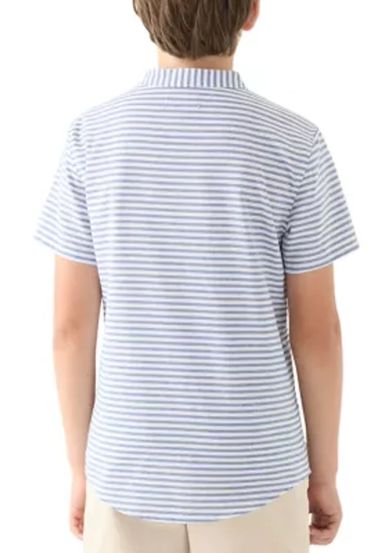 Boys 8-20 Short Sleeve Striped Woven Shirt