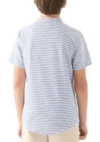 Boys 8-20 Short Sleeve Striped Woven Shirt