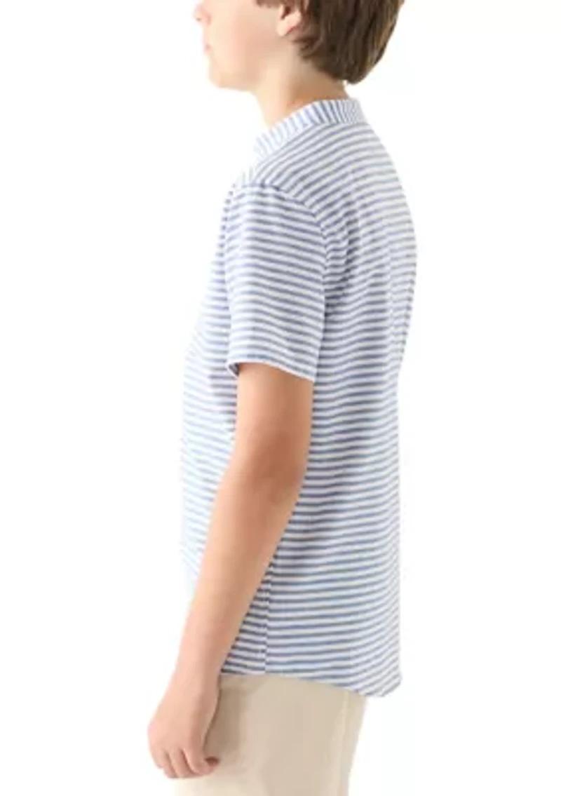 Boys 8-20 Short Sleeve Striped Woven Shirt