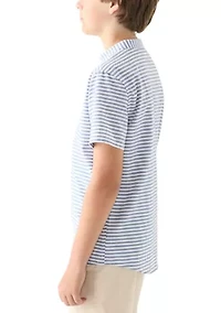 Boys 8-20 Short Sleeve Striped Woven Shirt