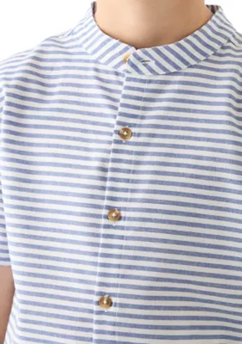 Boys 8-20 Short Sleeve Striped Woven Shirt
