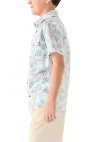 Boys 8-20 Linen Blend Woven Shirt