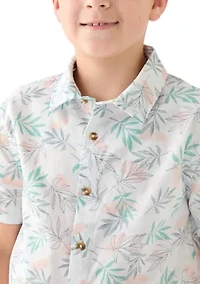 Boys 8-20 Linen Blend Woven Shirt