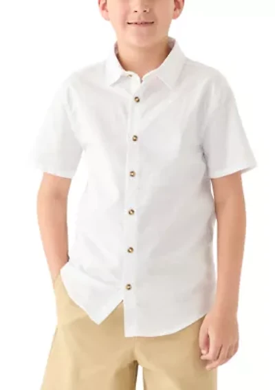 Boys 8-20 Woven Linen Shirt