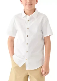 Boys 8-20 Woven Linen Shirt