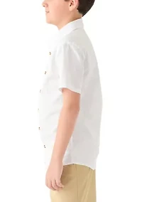 Boys 8-20 Woven Linen Shirt