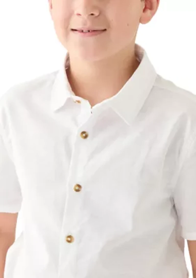 Boys 8-20 Woven Linen Shirt