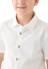 Boys 8-20 Woven Linen Shirt