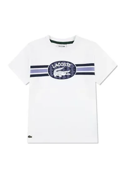 Boys 8-20 Striped Logo T-Shirt