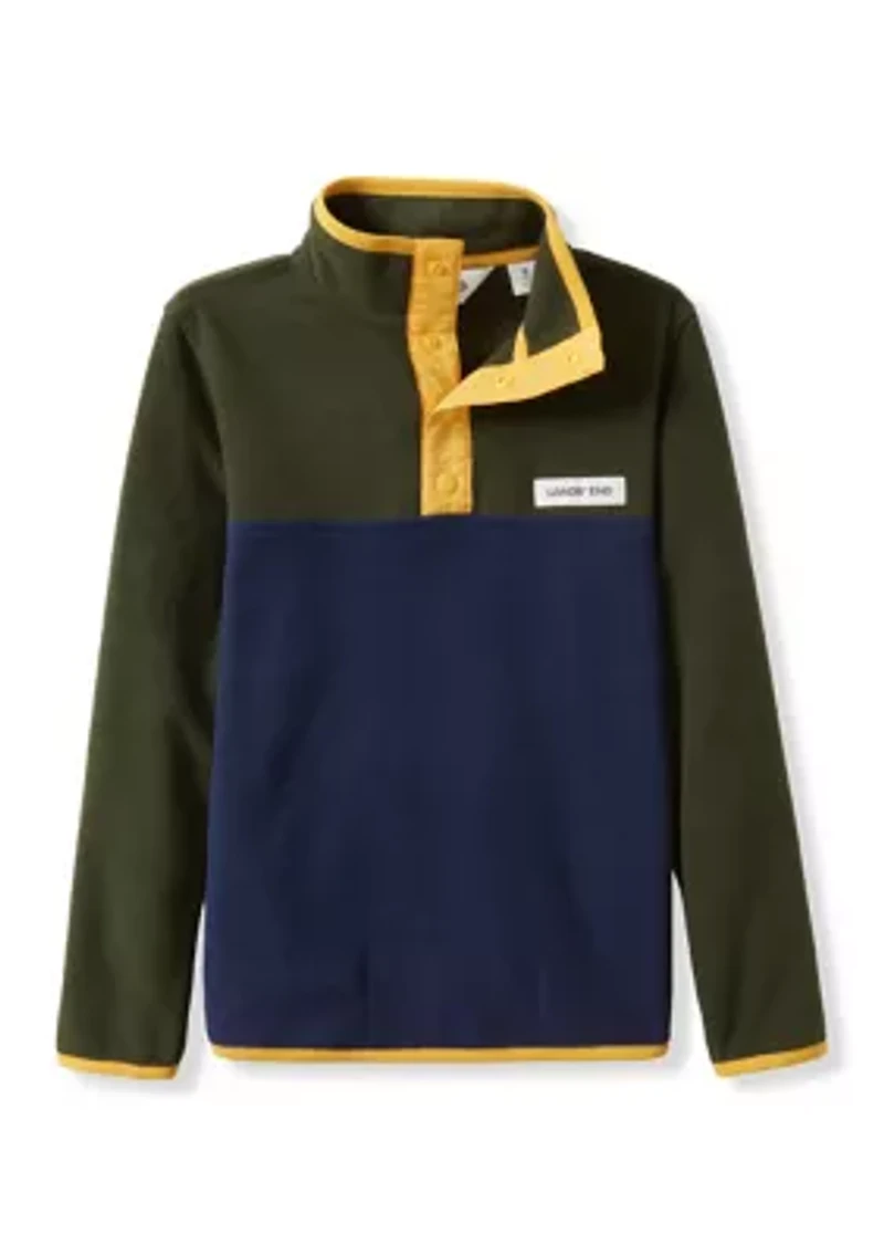 Boys 4-7 Everyday Fleece Snap Neck Pullover