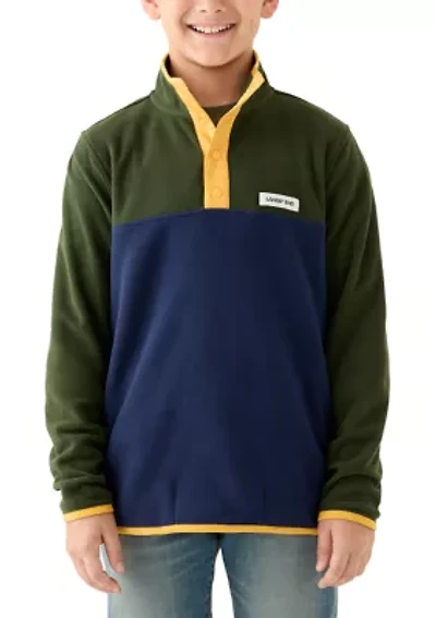 Boys 8-20 Everyday Fleece Snap Neck Pullover