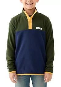 Boys 8-20 Everyday Fleece Snap Neck Pullover