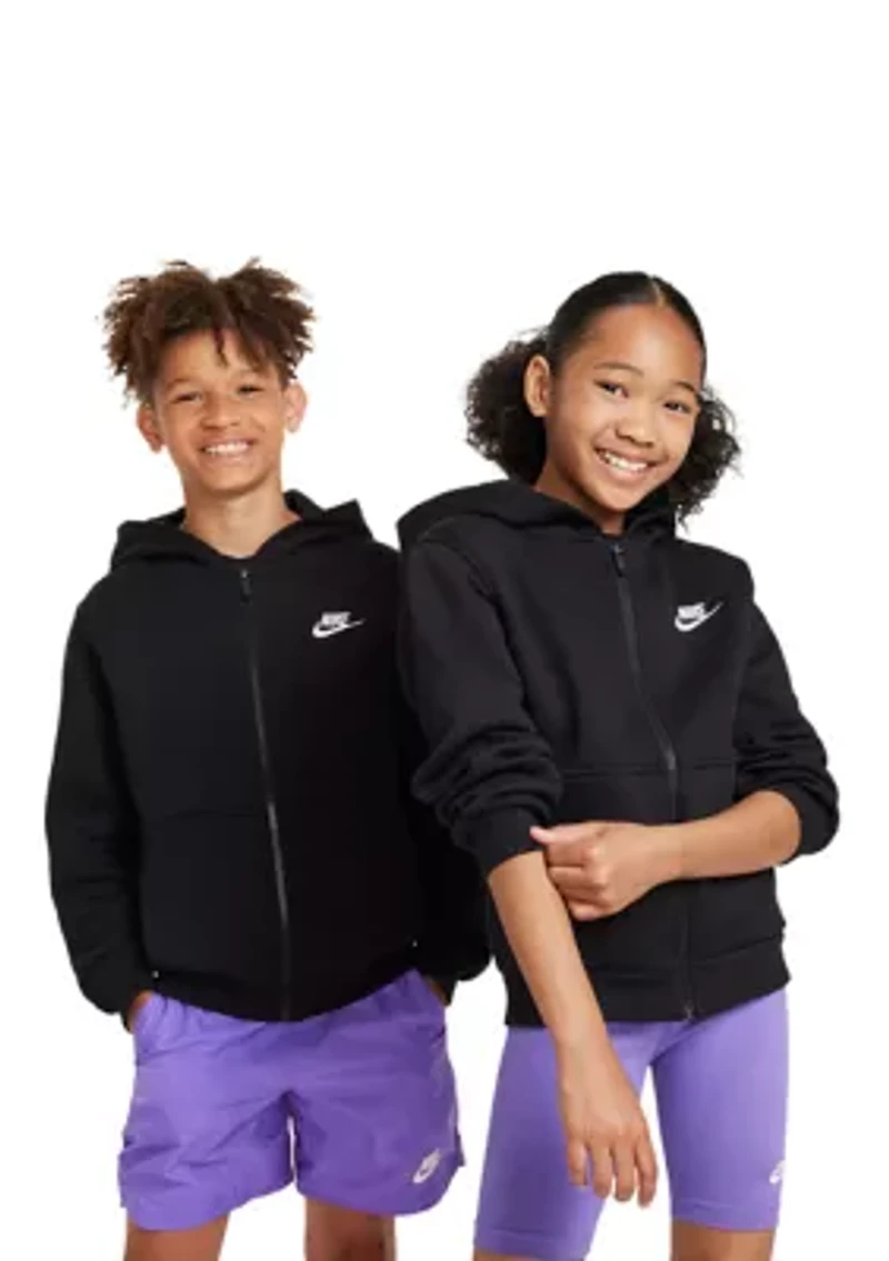 Unisex Big Kid Sportswear Club Fleece Full-Zip Hoodie