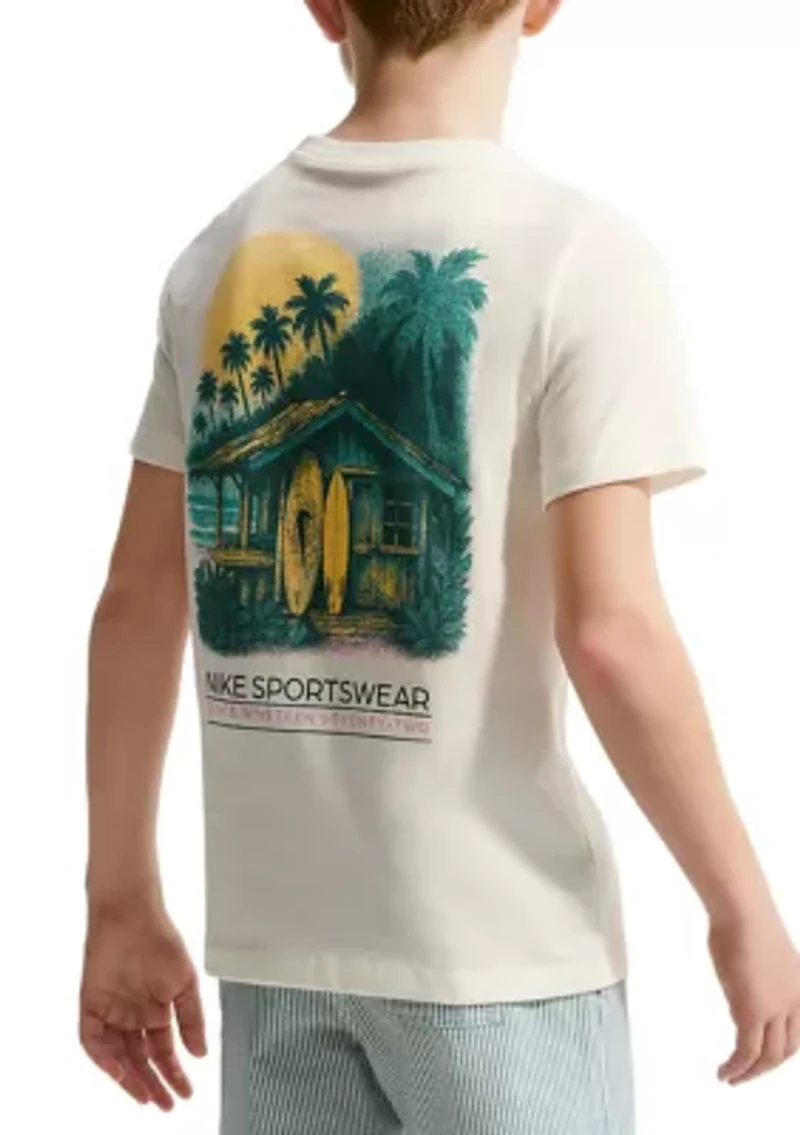 Big Kids Beach Hut Graphic T-Shirt