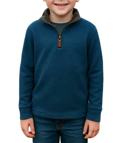 BOY'S 1/4 ZIPPER COLLAR PULLOVER