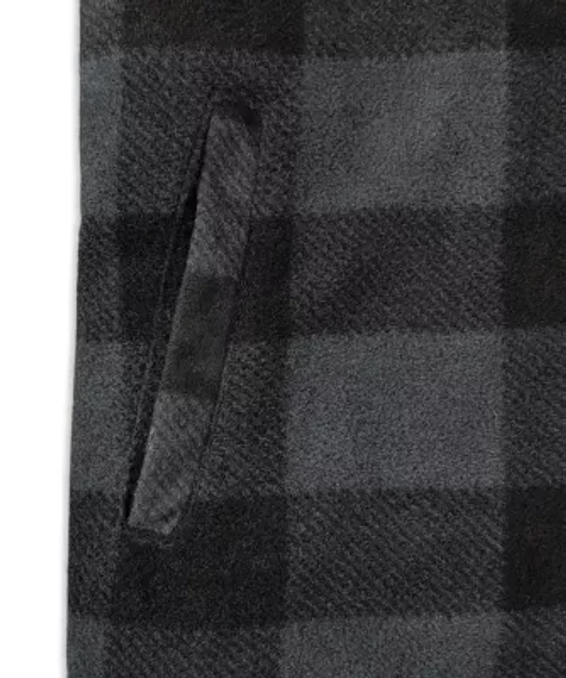 BOY'S QUILTED FLEECE HOODED SHIRT JACKET