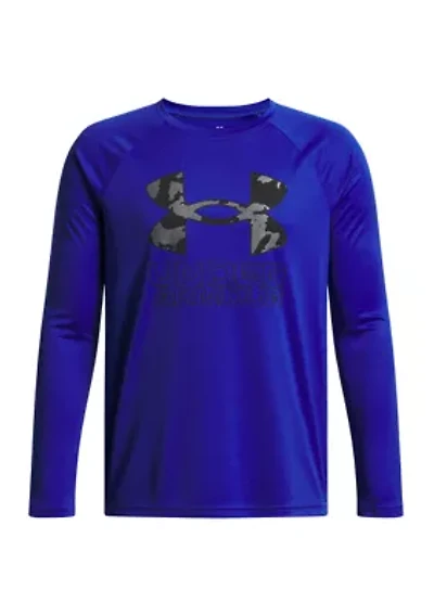 Boys Tech Hybrid Print Fill LS