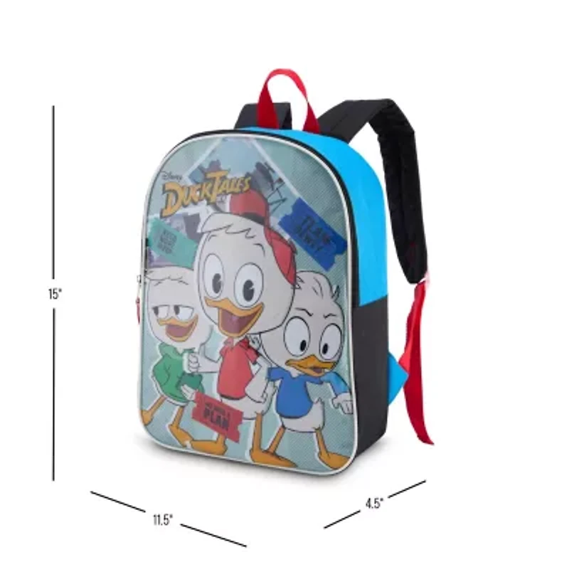 Ducktales 15" Boys Backpack With Padded Straps & Zip Compartment - Ideal Toddler Bookbag For School & Travel