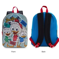 Ducktales 15" Boys Backpack With Padded Straps & Zip Compartment - Ideal Toddler Bookbag For School & Travel