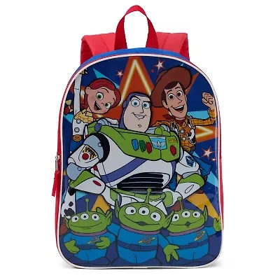 Toy Story 15" Boys Backpack With Padded Straps & Zip Compartment - Ideal Toddler Bookbag For School & Travel