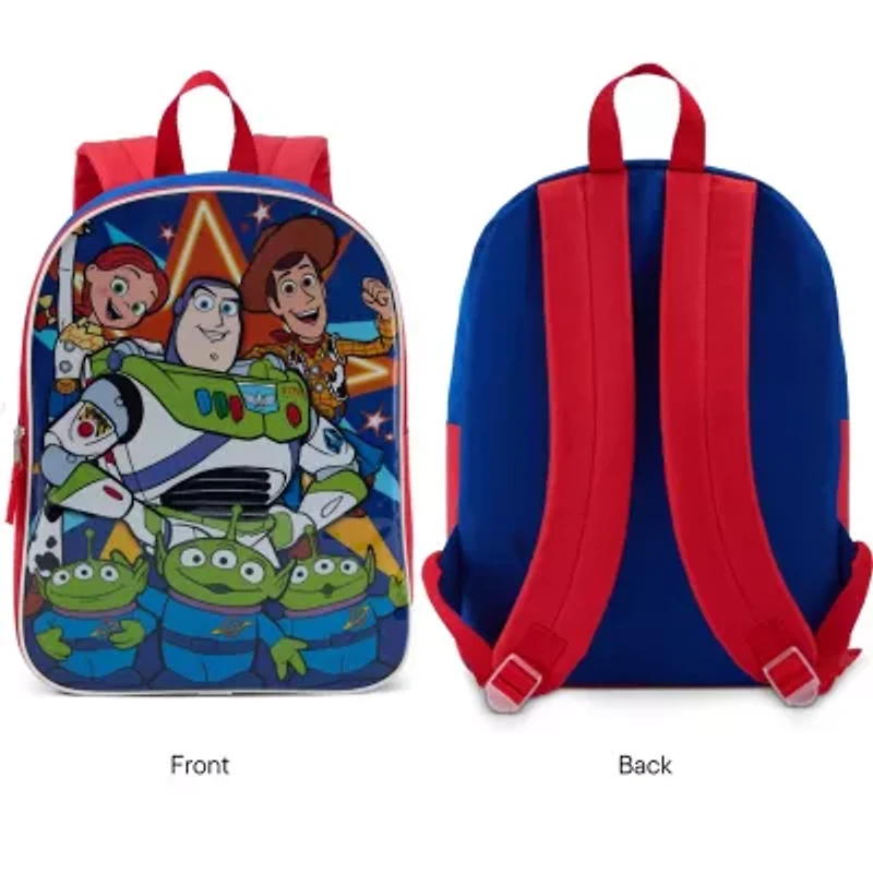 Toy Story 15" Boys Backpack With Padded Straps & Zip Compartment - Ideal Toddler Bookbag For School & Travel
