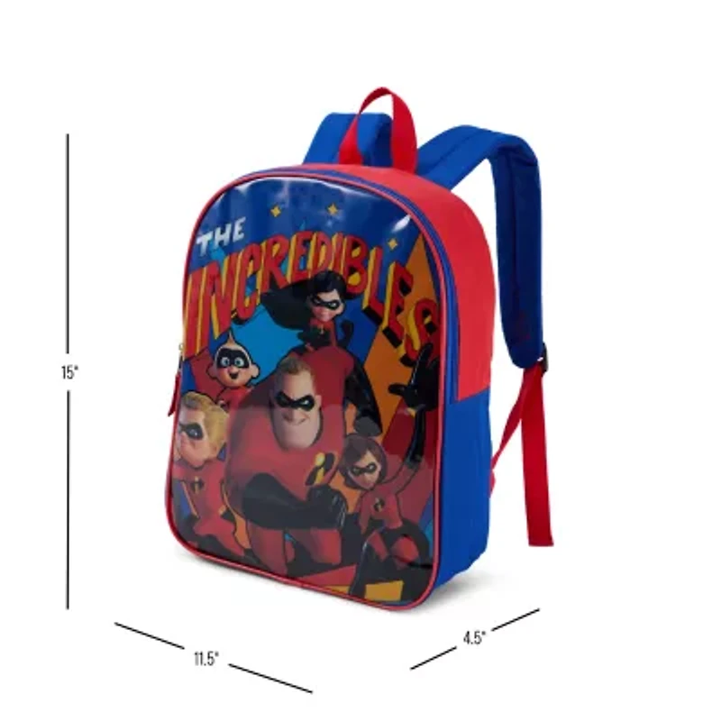 Incredibles 15" Boys Backpack With Padded Straps & Zip Compartment - Ideal Toddler Bookbag For School & Travel