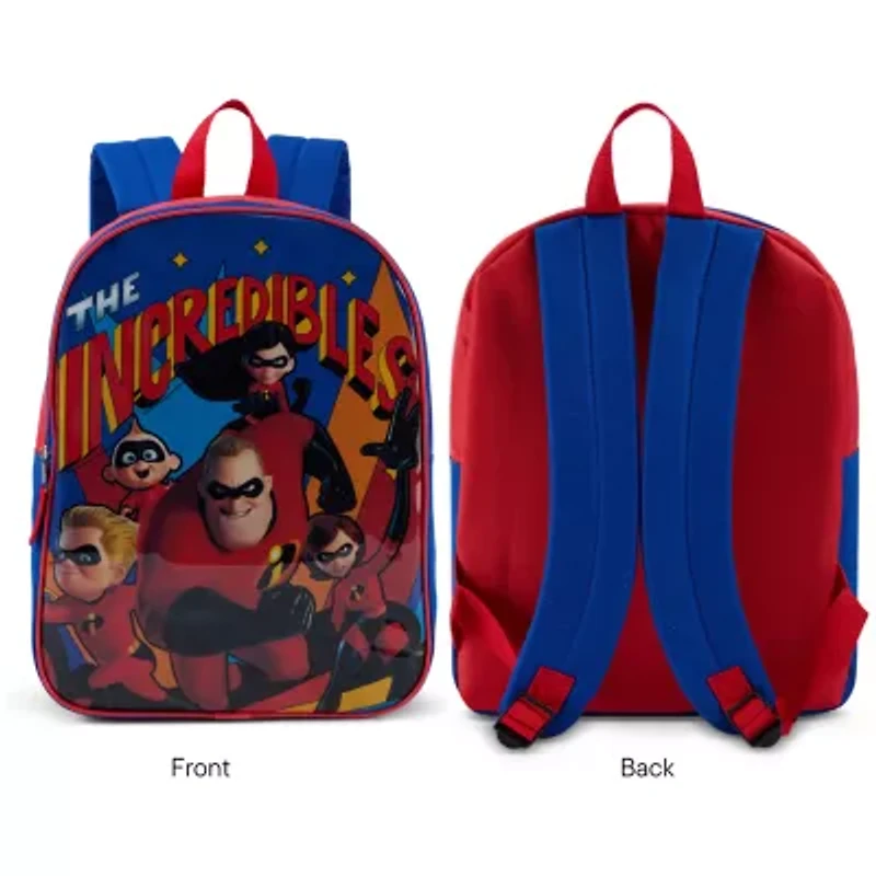 Incredibles 15" Boys Backpack With Padded Straps & Zip Compartment - Ideal Toddler Bookbag For School & Travel