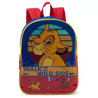 Lion King 15" Boys Backpack With Padded Straps & Zip Compartment - Ideal Toddler Bookbag For School & Travel