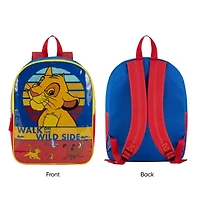 Lion King 15" Boys Backpack With Padded Straps & Zip Compartment - Ideal Toddler Bookbag For School & Travel