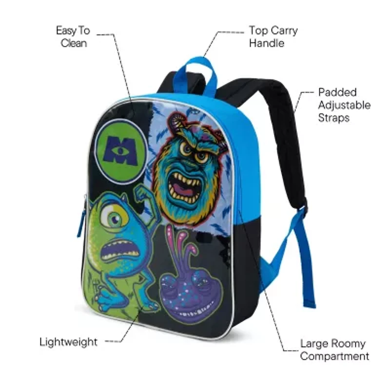Monsters 15" Boys Backpack With Padded Straps & Zip Compartment - Ideal Toddler Bookbag For School & Travel