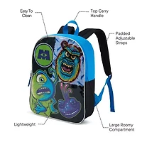 Monsters 15" Boys Backpack With Padded Straps & Zip Compartment - Ideal Toddler Bookbag For School & Travel