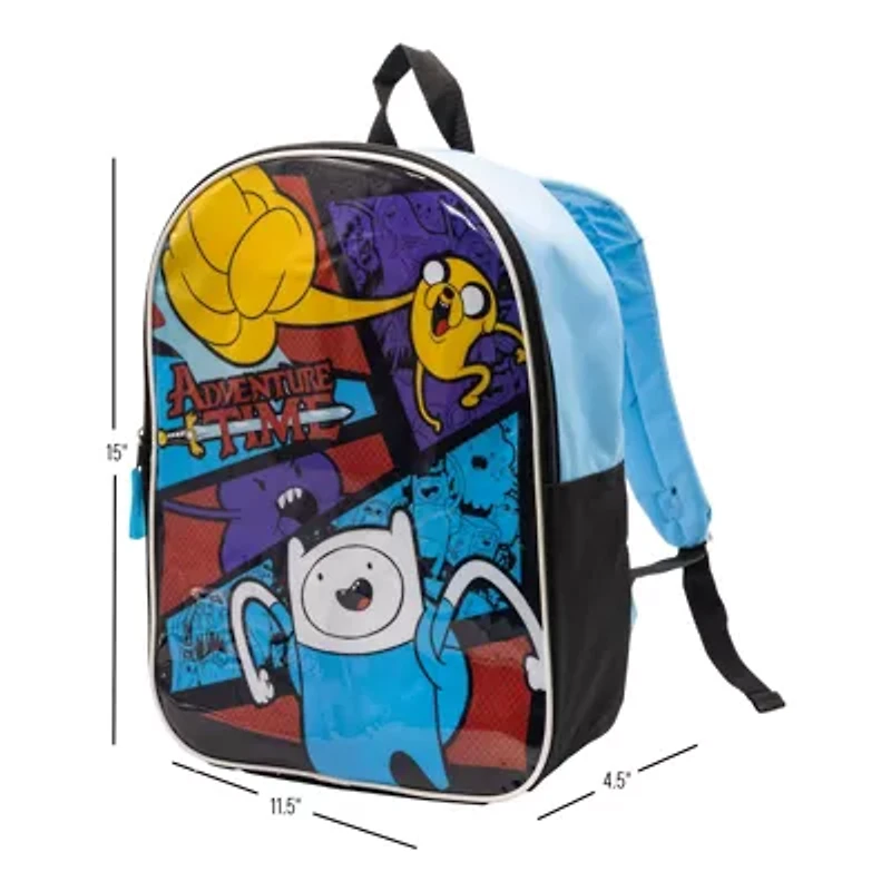Adventure Time 15" Boys Backpack With Padded Straps & Zip Compartment - Ideal Toddler Bookbag For School & Travel