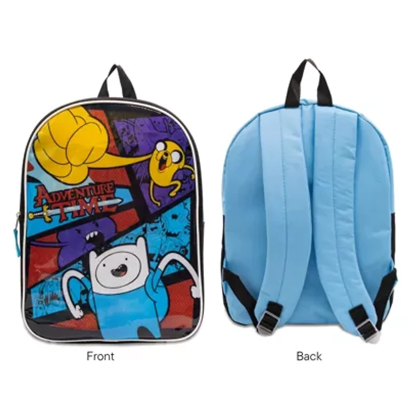 Adventure Time 15" Boys Backpack With Padded Straps & Zip Compartment - Ideal Toddler Bookbag For School & Travel