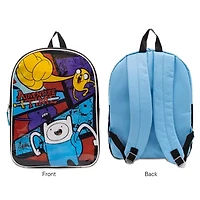 Adventure Time 15" Boys Backpack With Padded Straps & Zip Compartment - Ideal Toddler Bookbag For School & Travel