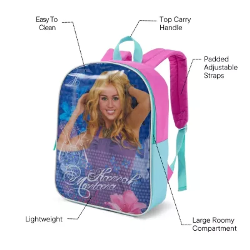 Hannah Montana 15" Girls Backpack With Padded Straps & Zip Compartment - Ideal Toddler Bookbag For School & Travel