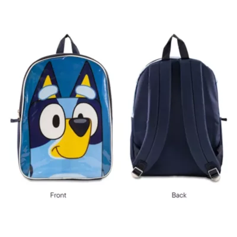 Bluey 15" Boys Backpack With Padded Straps & Zip Compartment - Ideal Toddler Bookbag For School & Travel