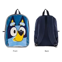 Bluey 15" Boys Backpack With Padded Straps & Zip Compartment - Ideal Toddler Bookbag For School & Travel