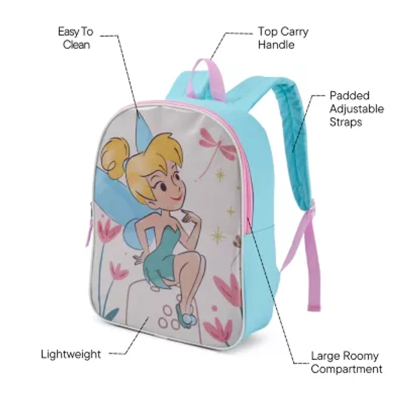 Tinkerbelle 15" Girls Backpack With Padded Straps & Zip Compartment - Ideal Toddler Bookbag For School & Travel