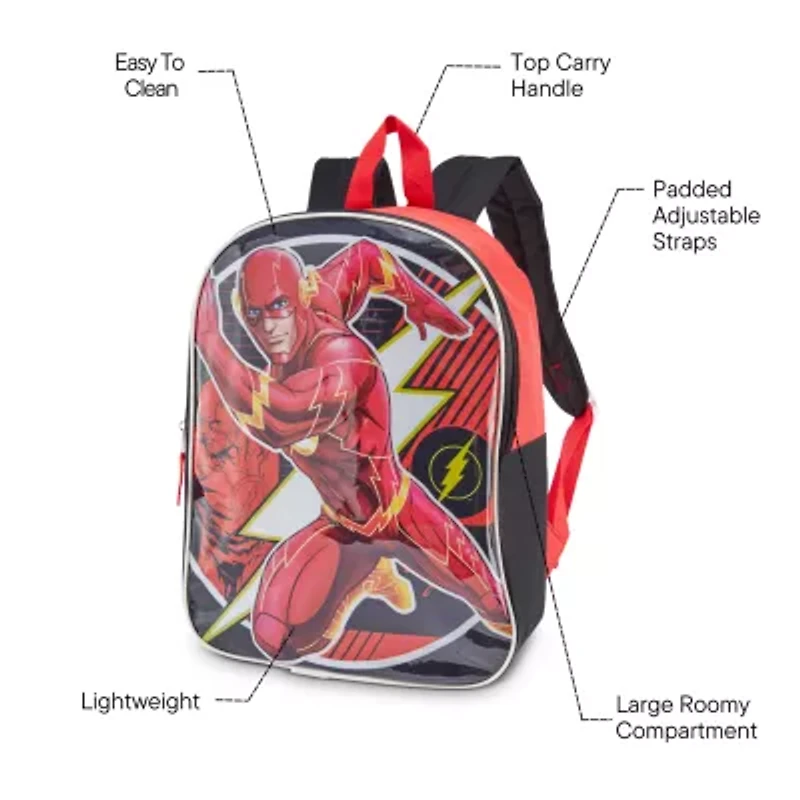 Flash 15" Boys Backpack With Padded Straps & Zip Compartment - Ideal Toddler Bookbag For School & Travel