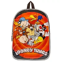 Looney Tunes 15" Boys Backpack With Padded Straps & Zip Compartment - Ideal Toddler Bookbag For School & Travel
