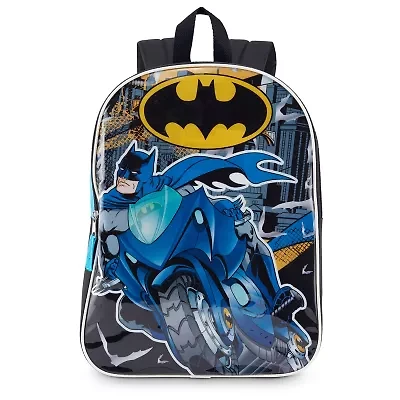 Batman 15" Boys Backpack With Padded Straps & Zip Compartment - Ideal Toddler Bookbag For School & Travel