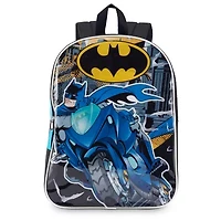 Batman 15" Boys Backpack With Padded Straps & Zip Compartment - Ideal Toddler Bookbag For School & Travel