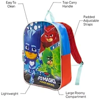 Pj Masks 15" Boys Backpack With Padded Straps & Zip Compartment - Ideal Toddler Bookbag For School & Travel
