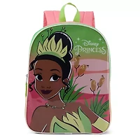 Princess Tiana 15" Girls Backpack With Padded Straps & Zip Compartment - Ideal Toddler Bookbag For School & Travel