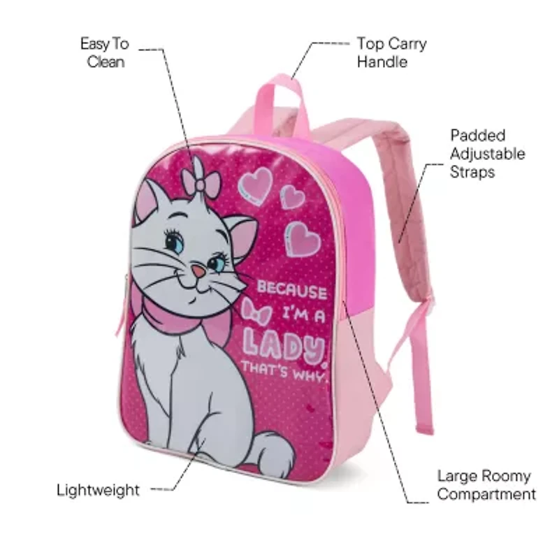 Aristocrats 15" Girls Backpack With Padded Straps & Zip Compartment - Ideal Toddler Bookbag For School & Travel