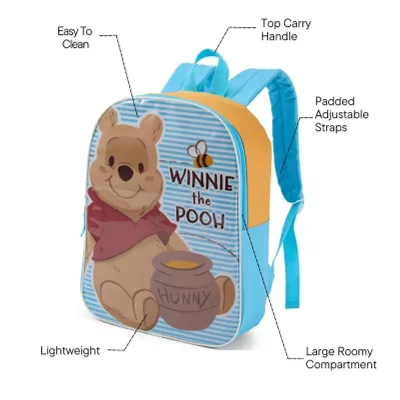 Winnie The Pooh 15" Girls Backpack With Padded Straps & Zip Compartment - Ideal Toddler Bookbag For School & Travel