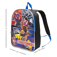Transformers 15" Boys Backpack With Padded Straps & Zip Compartment - Ideal Toddler Bookbag For School & Travel