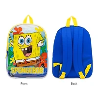 Spongebob Squarepants 15" Boys Backpack With Padded Straps & Zip Compartment - Ideal Toddler Bookbag For School & Travel