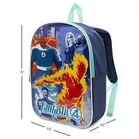 Fantastic Four 15" Boys Backpack With Padded Straps & Zip Compartment - Ideal Toddler Bookbag For School & Travel
