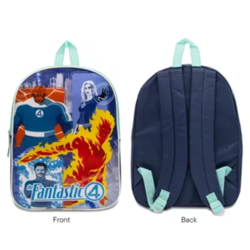 Fantastic Four 15" Boys Backpack With Padded Straps & Zip Compartment - Ideal Toddler Bookbag For School & Travel